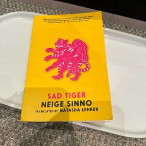 Sad Tiger by Neige Sinno - Yellow and Pink Book